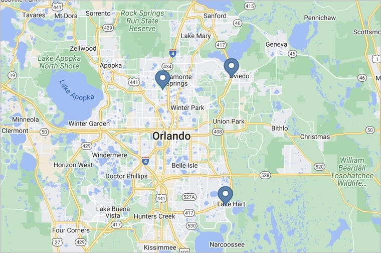 The Klein Company Apartment Community Map